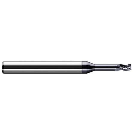 Harvey Tool 1/32 dia. x 0.01 in. Radius x 0.0460 in. x 5/32 Reach Carbide Corner Radius End Mill, 4 Flute 730231-C3